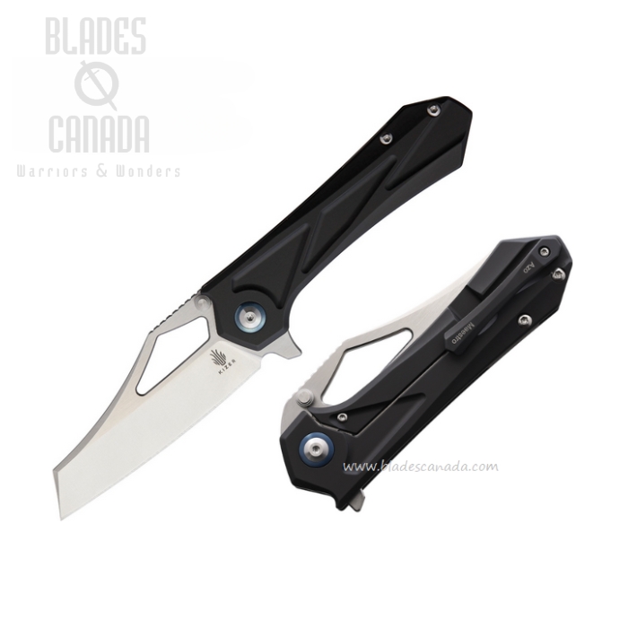 Kizer Maestro Flipper Framelock Knife, CPM S35VN, Titanium Black, 4529