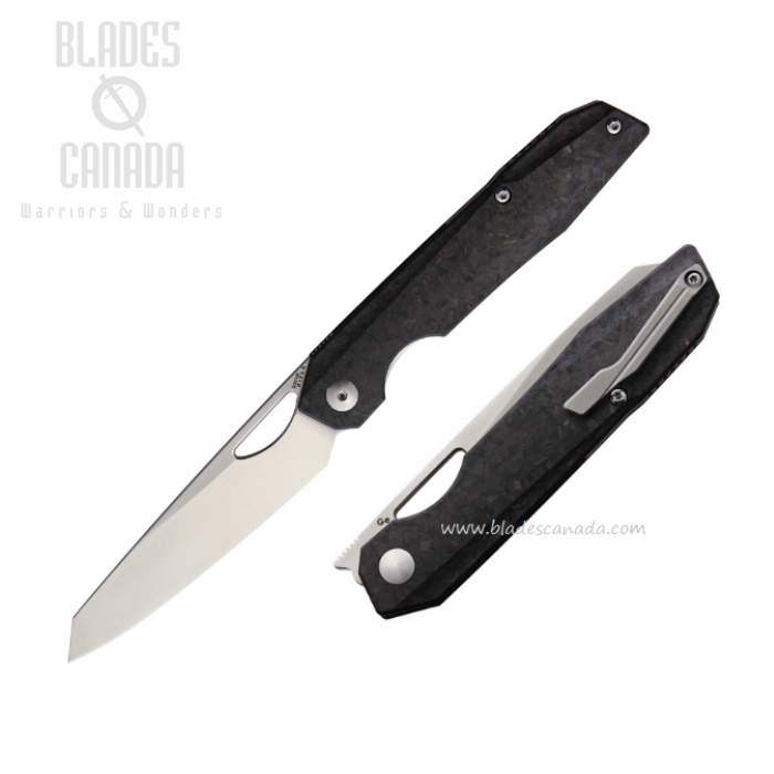 Kizer Genie Flipper Folding Knife, CPM S35VN, Carbon Fiber, 4545A2