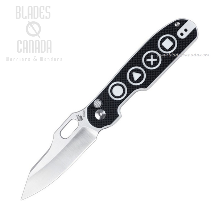 Kizer Cormorant Folding Knife, S35VN Satin, G10 White/Black, 4562A3
