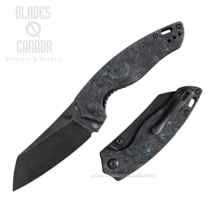 Kizer Azo Towser K Folding Knife, Elmax, Fatcarbon, 4593A2