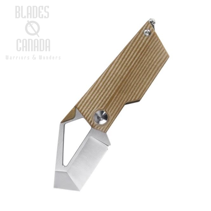 Kizer Vanguard Cyber Folding Knife, M390, Micarta Brown, V2563A2