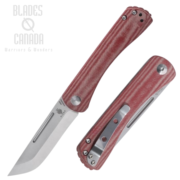 Kizer Pinch Folding Knife, N690, Micarta Red, V3009N5