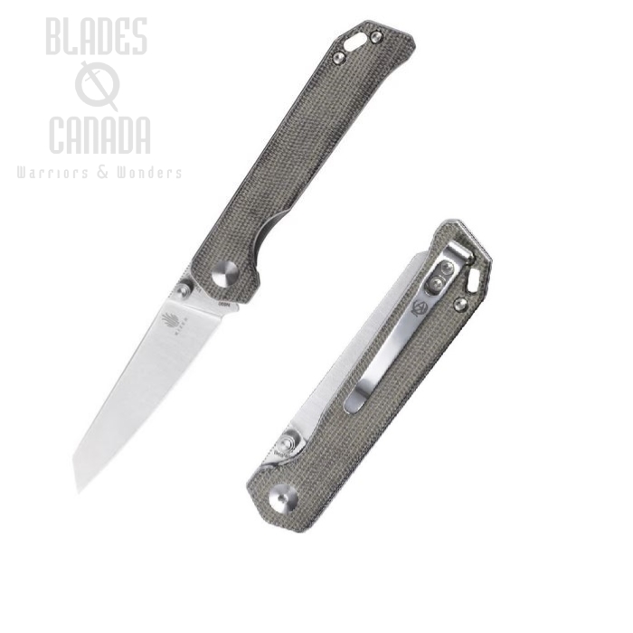 Kizer Vanguard Mini Begleiter Folding Knife, N690, Micarta Green, V3458RN1