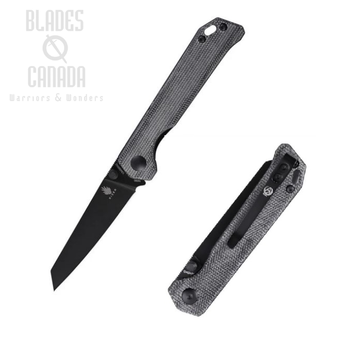 Kizer Vanguard Mini Begleiter Folding Knife, N690 Black, Micarta Green, V3458RN2