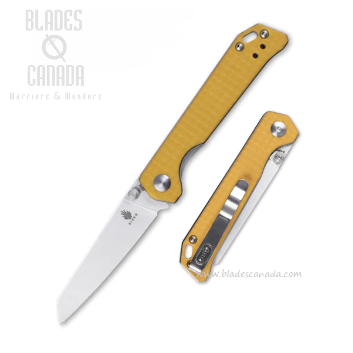 Kizer Mini Begleiter Folding Knife, N690, G10 Yellow, V3458RN4