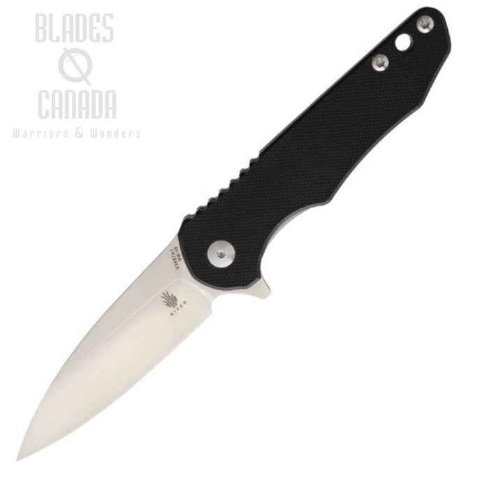 Kizer Vanguard Barbosa Flipper Folding Knife, VG10, G10 Black, V3487A1