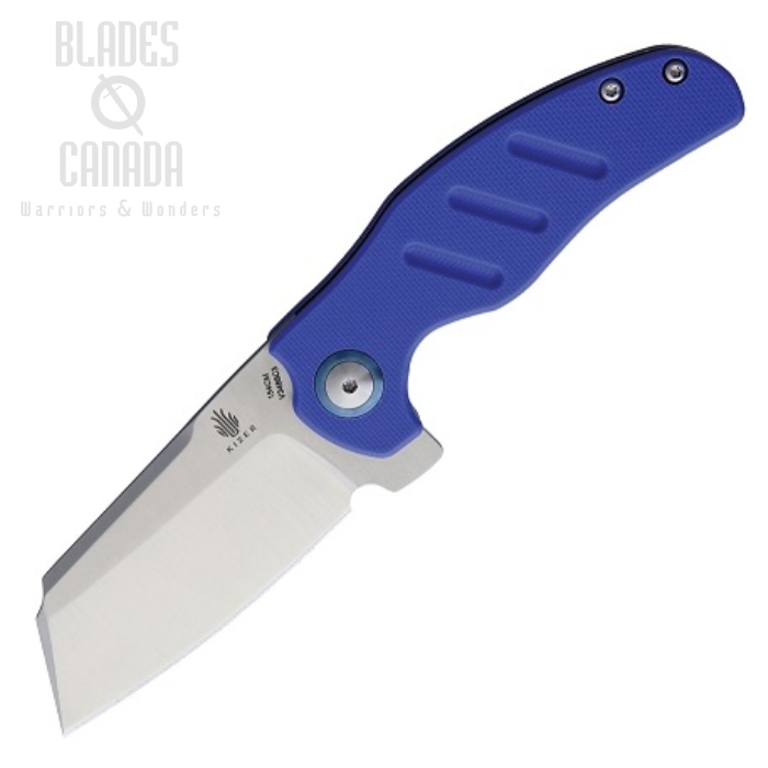 Kizer Vanguard Mini Sheepdog Folding Knife, 154CM, G10 Blue, V3488C3