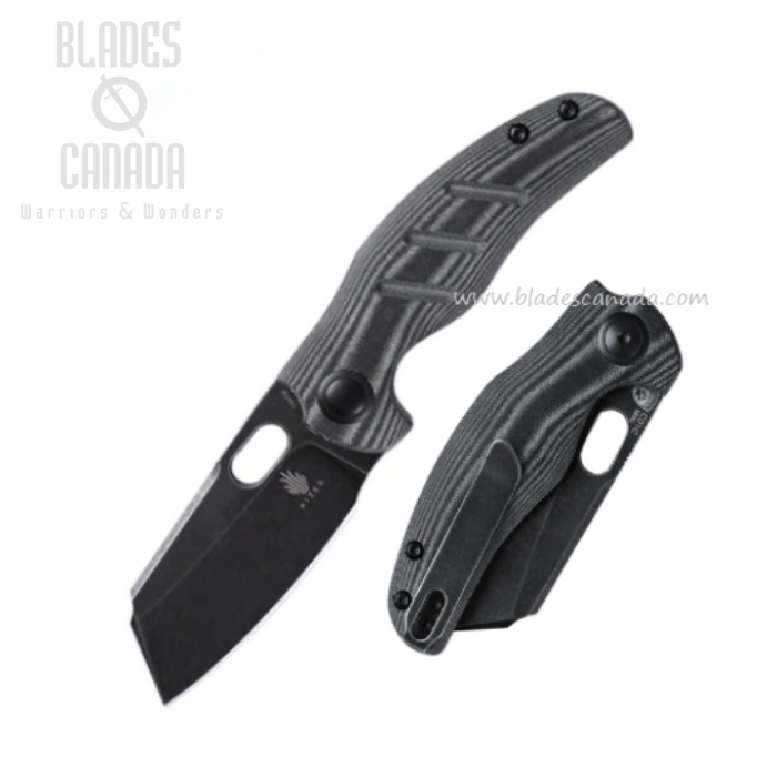 Kizer Vanguard Mini Sheepdog Slipjoint Folding Knife, 154CM Black SW, Micarta Black, V3488C6