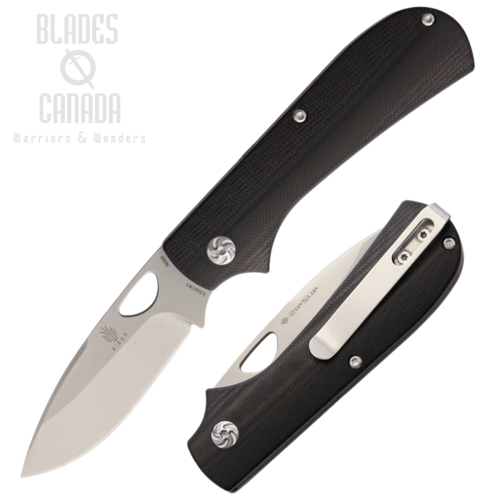 Kizer Vanguard Zipslip Slipjoint Folding Knife, N690, G10 Black, V3507N1