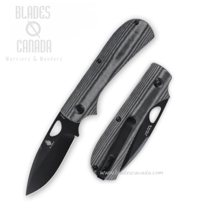 Kizer Zipslip Folding Knife, CPM 4V Black, Micarta Black, V3507N4