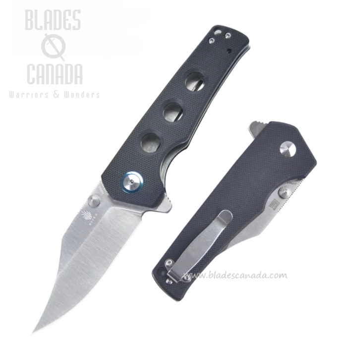 Kizer Junges Flipper Folding Knife, N690, G10 Black, V3551N1