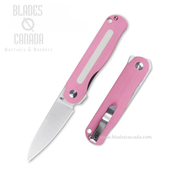 Kizer Mini Lätt Vind Flipper Folding Knife, N690, G10 Pink, V3567N3