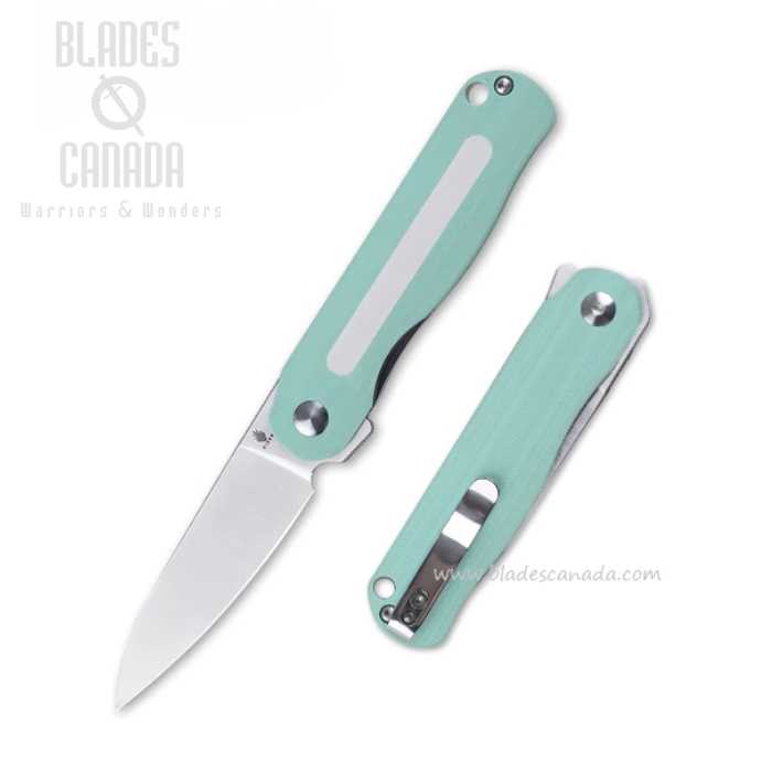 Kizer Mini Lätt Vind Flipper Folding Knife, N690, G10 Light Blue, V3567N4