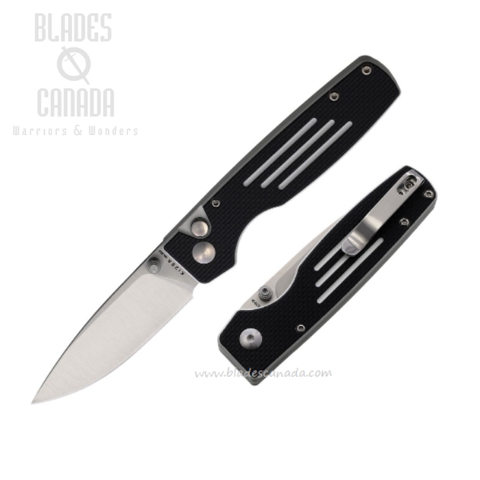 Kizer Original Button Lock Folding Knife, 154CM, G10 Black/White, V3605C2
