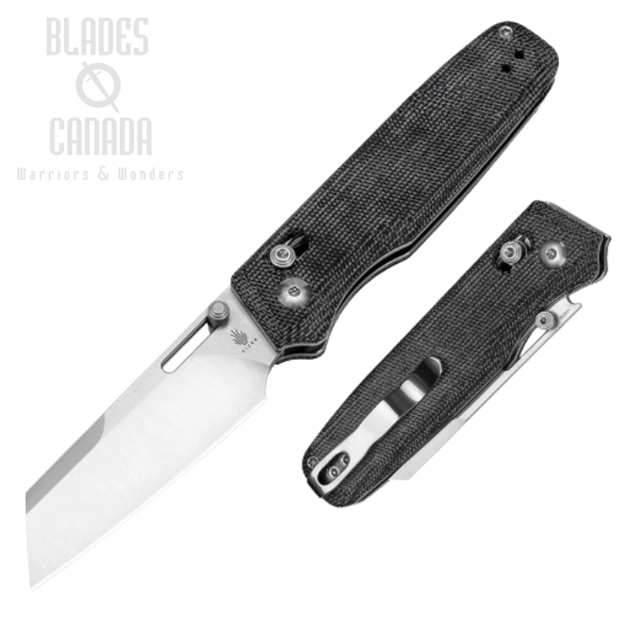 Kizer Task Clutch Lock Folding Knife, 154CM Satin, Micarta Black, V3641C1