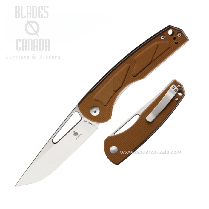 Kizer Yukon Folding Knife, N690, G10 Brown, V4004N2