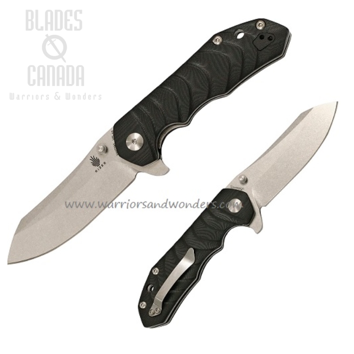 Kizer Vanguard Sovereign A1 Flipper Folding Knife, VG10, G10 Black, V4423A1