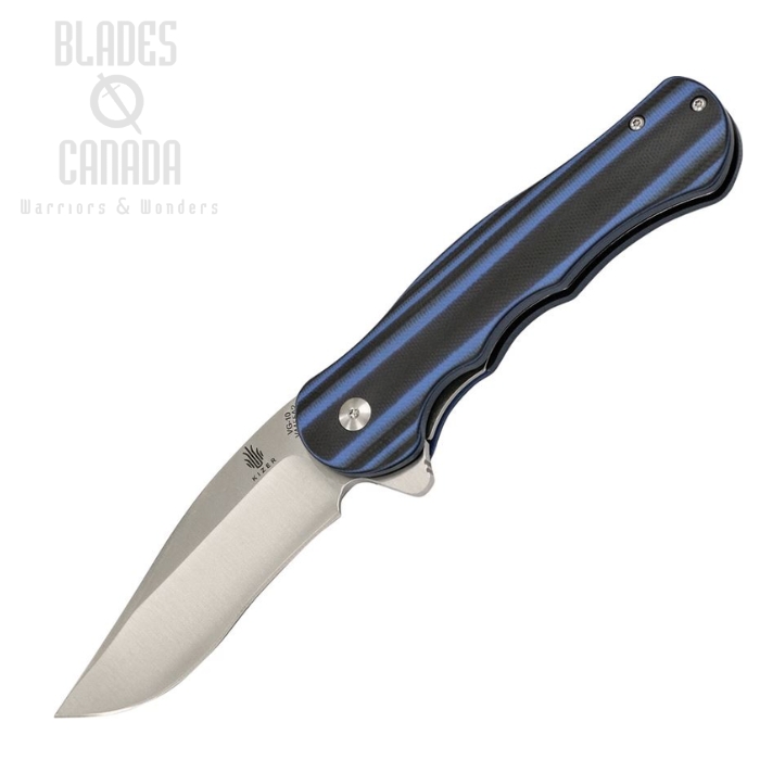 Kizer Dorado Flipper Folding Knife, VG10, G10 Black/Blue, 4455A2
