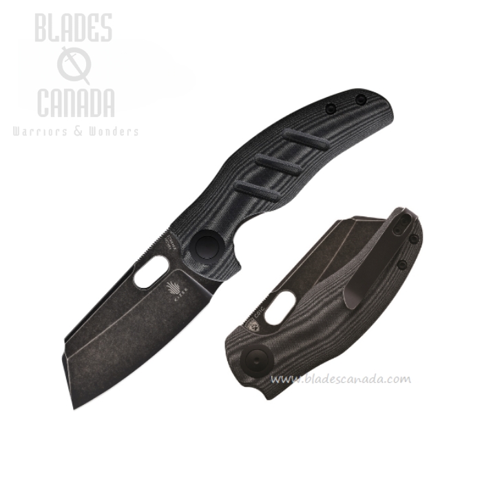 Kizer C01C Folding Knife, 154CM Black SW, Micarta Black/Grey, V4488C1