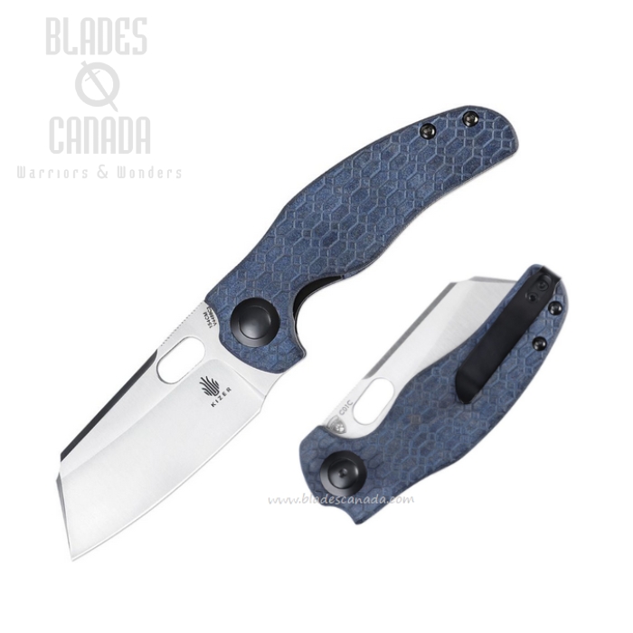 Kizer C01C Sheepdog Folding Knife, 154CM, Richlite Blue, V4488C3