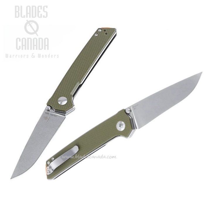 Kizer Domin Folding Knife, N690, G10 Green, V4516N2