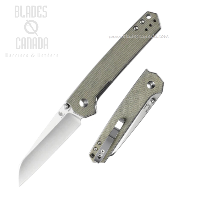 Kizer Domin Folding Knife, 154CM Steel, Micarta Green, V4516SC2
