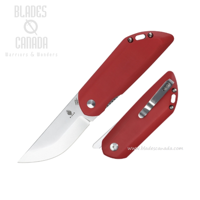 Kizer Comfort Folding Knife, 154CM Stonewash, G10 Red, V4559C1