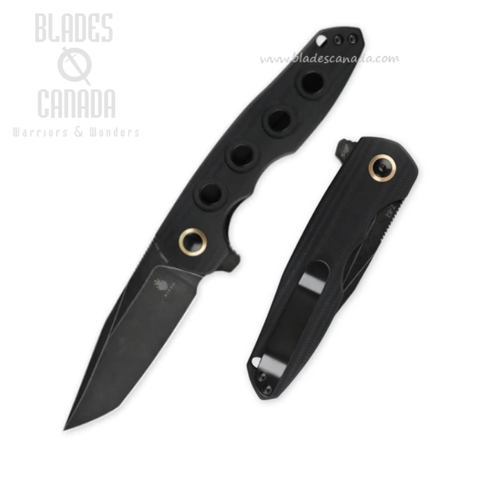Kizer Nalu Flipper Framelock Knife, N690 Black, G10 Gray, V4568N1