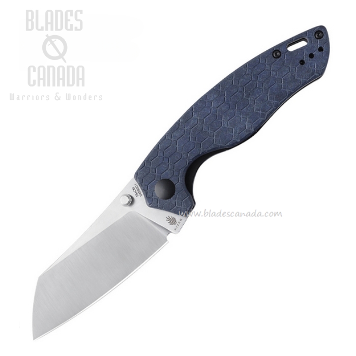 Kizer Towser K Folding Knife, 154CM Sheepsfoot, Richlite Blue, V4593C1
