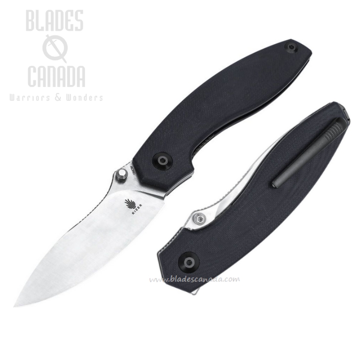 Kizer Doberman Folding Knife, 154CM Satin, G10 Black, KIV4639C1