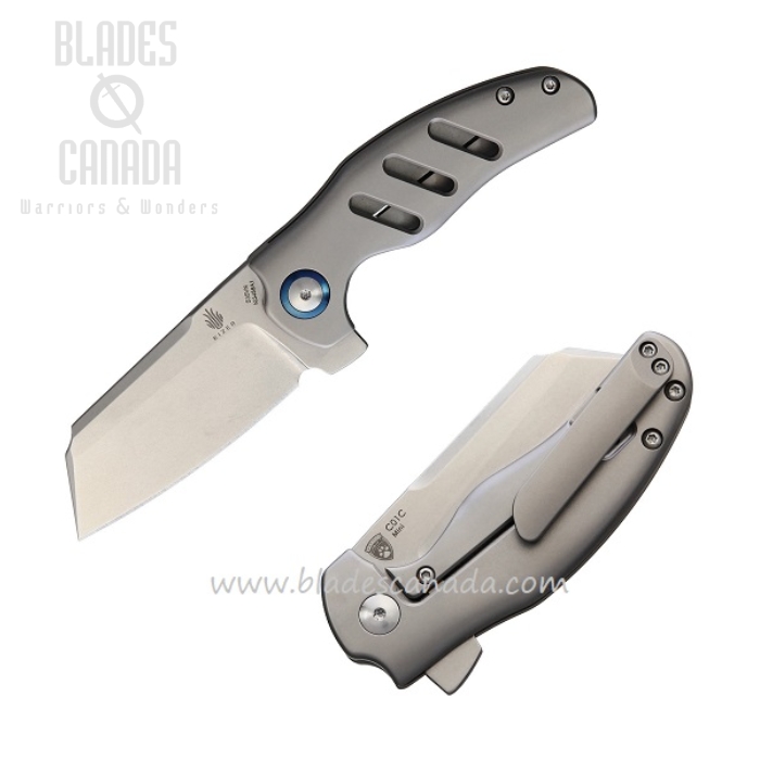 Kizer C01C Mini Sheepdog Flipper Framelock Knife, S35VN, Titanium, 3488A1