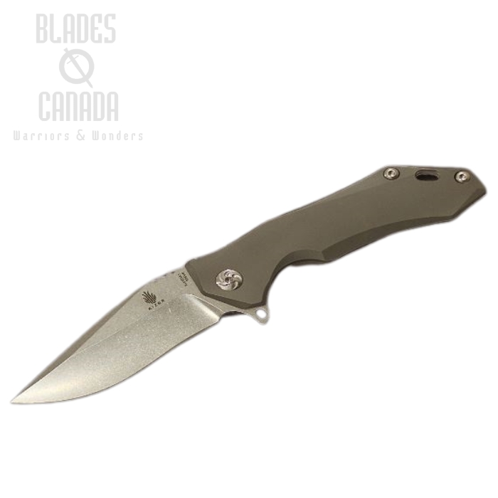 Kizer Uprising Flipper Framelock Knife, S35VN, Titanium Matte, 4491A1