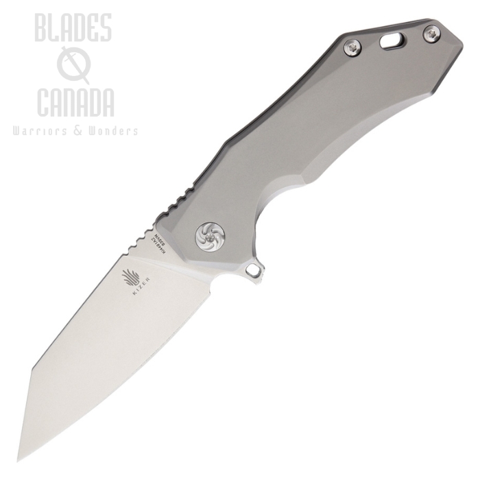 Kizer Uprising Flipper Framelock Knife, S35VN Wharncliffe, Titanium, 4491A2
