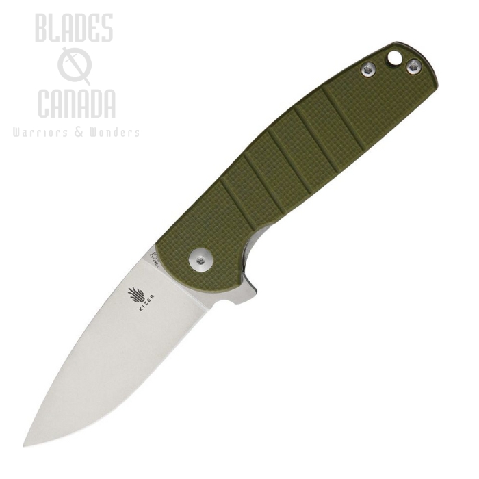 Kizer Vanguard Gemini Folding Knife, VG10, G10 Green, V3471A2