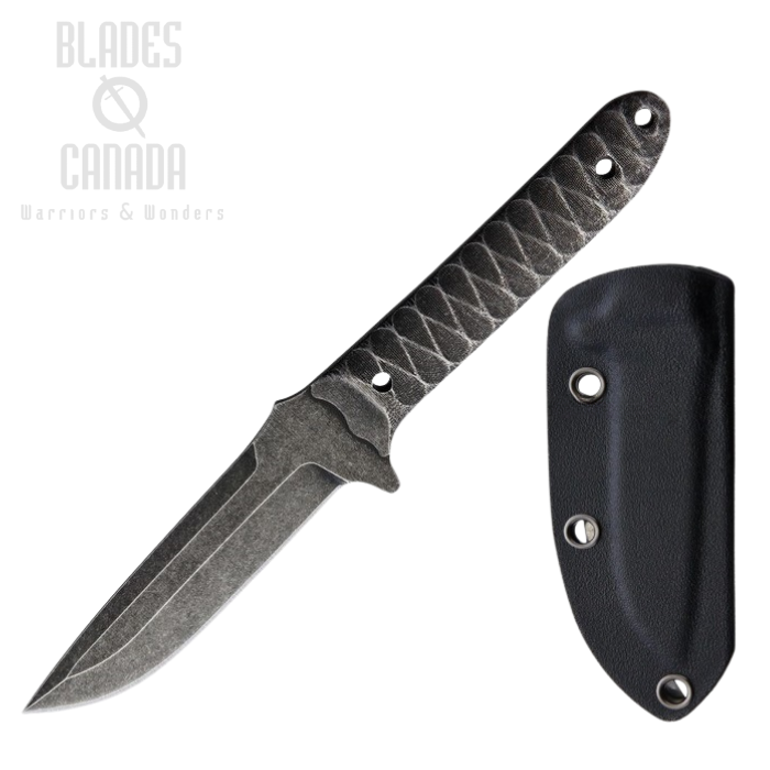 (image for) Komoran KO037 Fixed Blade Knife, Stainless, One-Piece Construction, w/Sheath,