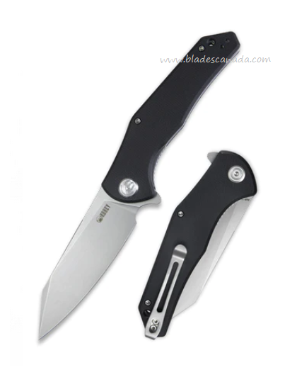 Kubey Flash Flipper Folding Knife, AUS10, G10 Black, KU158E