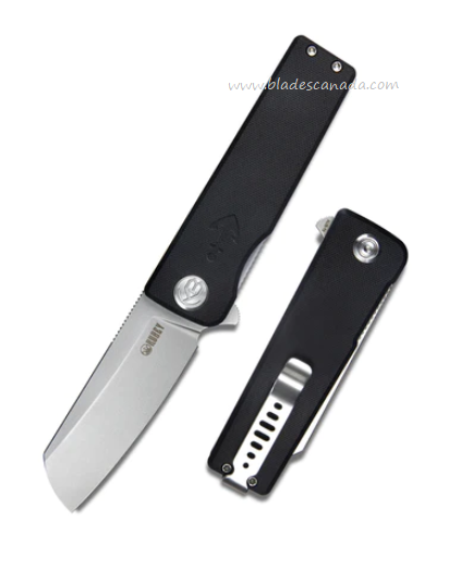 Kubey Sailor Flipper Folding Knife, AUS10, G10 Black, KU317A