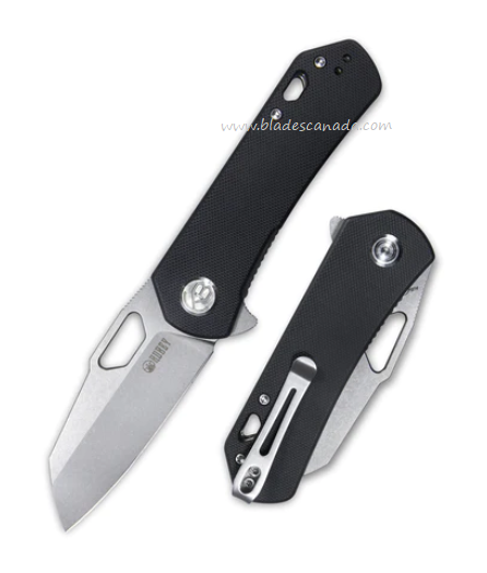 Kubey Duroc Flipper Folding Knife, AUS10, G10 Black, KU332I