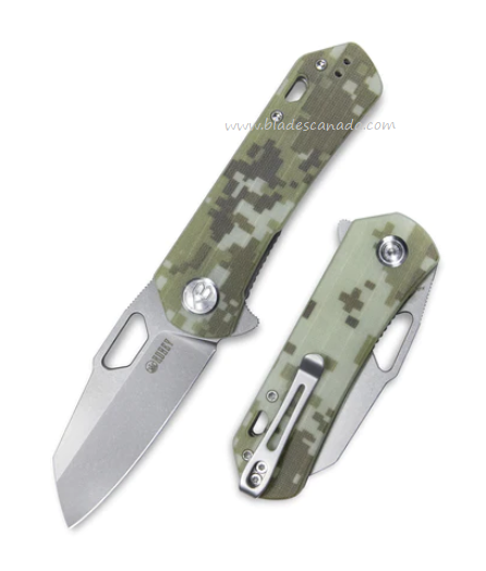 Kubey Duroc Flipper Folding Knife, AUS10, G10 Camo, KU332J