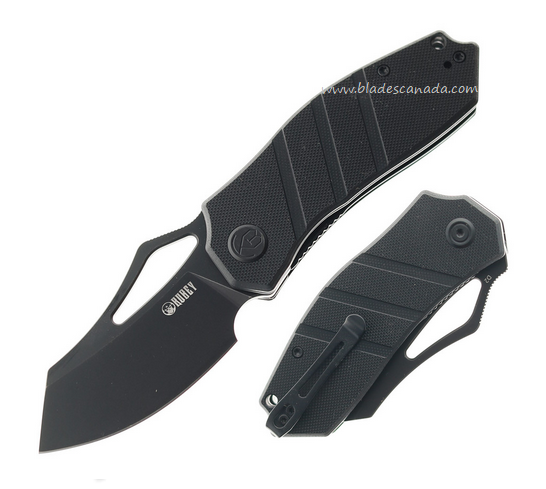 Kubey Ceyx Folding Knife, D2 Black, G10 Black, KU335D