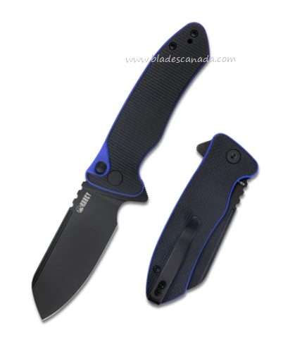 Kubey Creon Flipper Folding Knife, AUS10 Black, G10 Black, KU336D