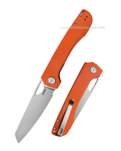 Kubey Elang Folding Knife, AUS10, G10 Orange, KU365A