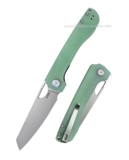 Kubey Elang Folding Knife, AUS10, G10 Jade, KU365C
