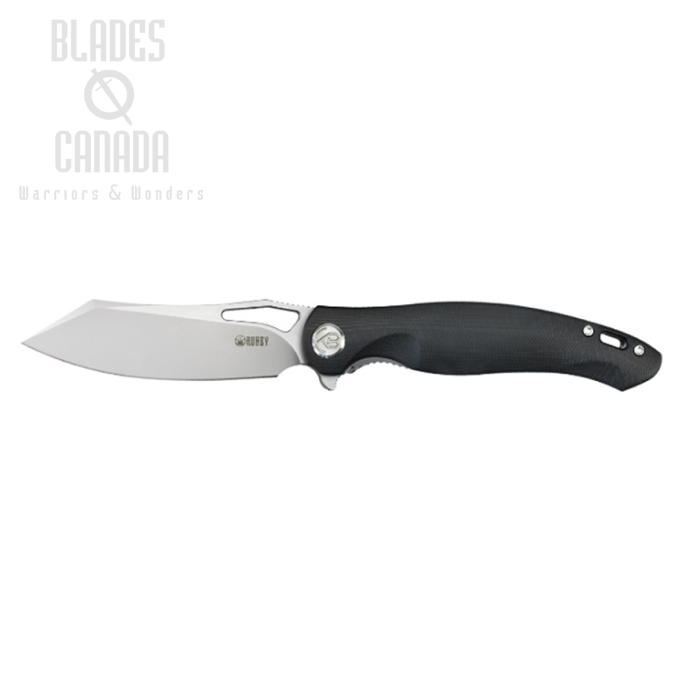 (image for) Kubey Drake Flipper Folding Knife, AUS 10, G10 Black, KB239A