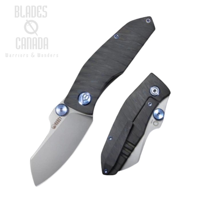 (image for) Kubey Monsterdog Framelock Folding Knife, M390, Titanium Flame, KB285D