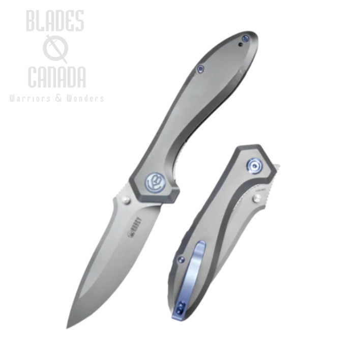 Kubey Ruckus Flipper Folding Knife, CPM 20CV, Titanium, KB314Q (image for) Kubey Ruckus Flipper Folding Knife, CPM 20CV, Titanium, KB314Q