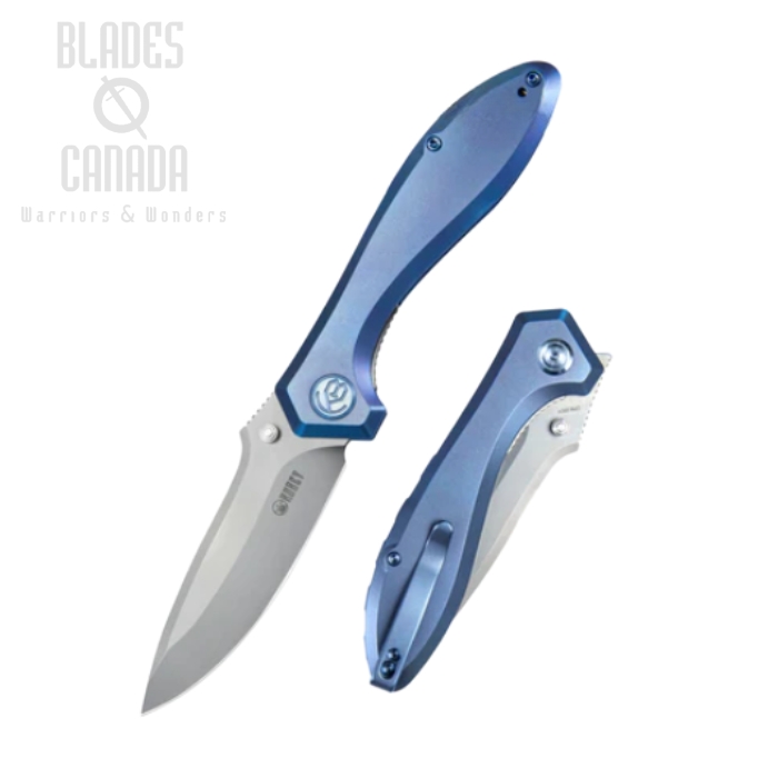 Kubey Ruckus Flipper Folding Knife, CPM 20CV, Titanium Blue, KB314R (image for) Kubey Ruckus Flipper Folding Knife, CPM 20CV, Titanium Blue, KB314R
