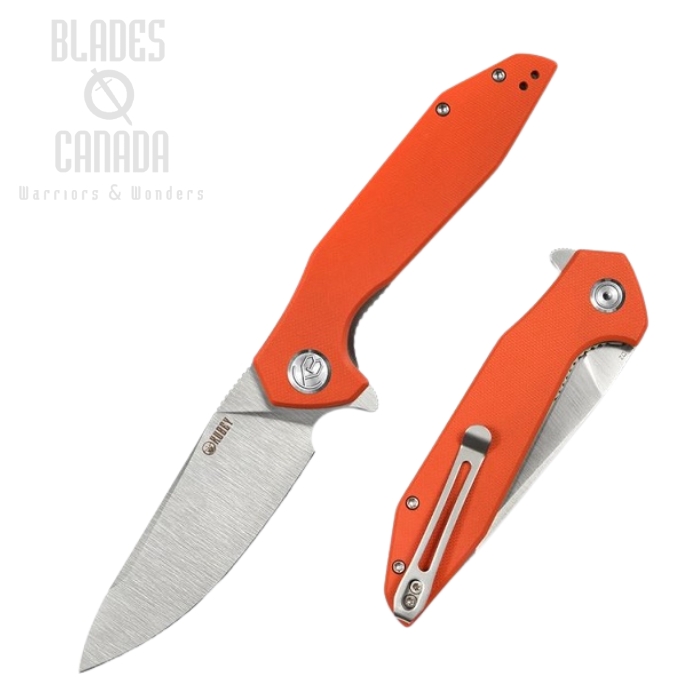 Kubey Nova Flipper Folding Knife, D2 Satin, G10 Orange, KU117D (image for) Kubey Nova Flipper Folding Knife, D2 Satin, G10 Orange, KU117D