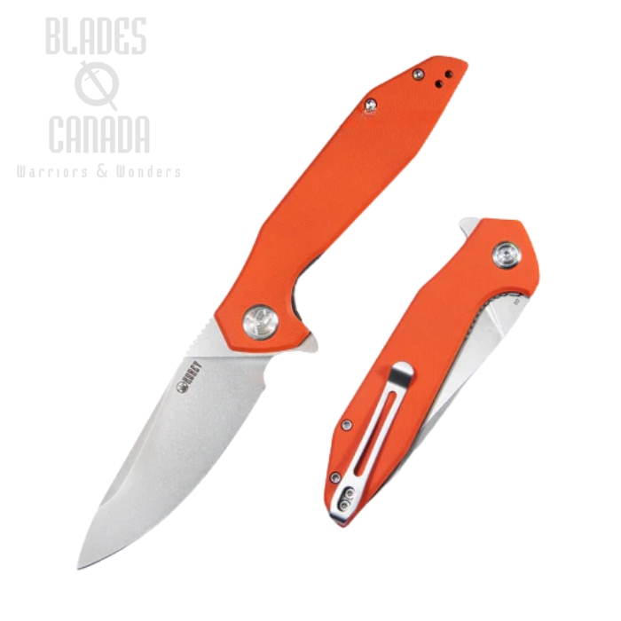 Kubey Nova Flipper Folding Knife, D2 Steel, G10 Orange, KU117H (image for) Kubey Nova Flipper Folding Knife, D2 Steel, G10 Orange, KU117H