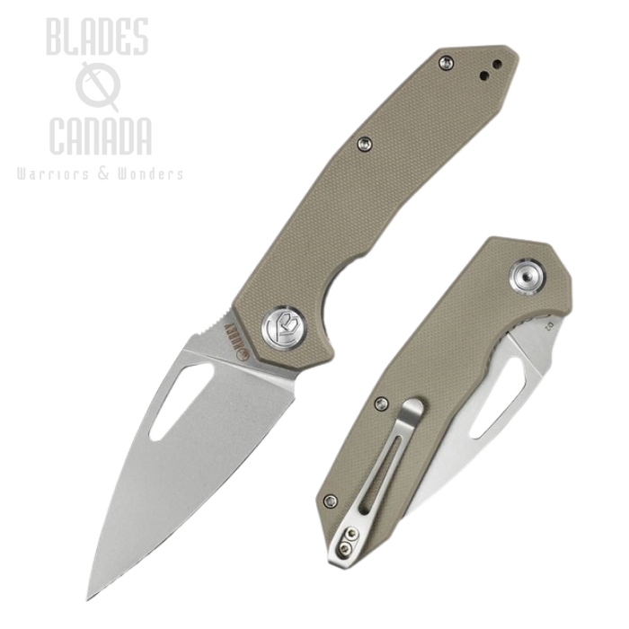 Kubey Folding Knife, D2 Steel, G10 Tan, KU122C (image for) Kubey Folding Knife, D2 Steel, G10 Tan, KU122C